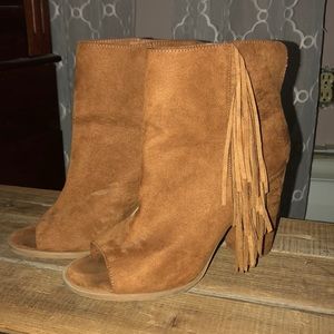 Fringe booties